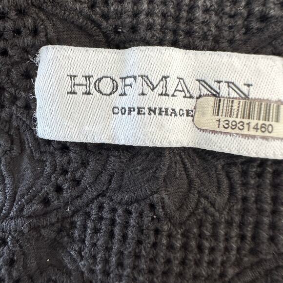 Hofmann Copenhagen Black Mini Wrap Dress SMALL Designer Lace Party Cottage $480 - Picture 8 of 13